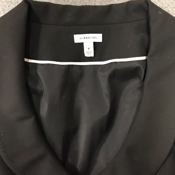 Semantiks Black Blazer Belted Jacket 8 Pockets - Picture 3 of 3